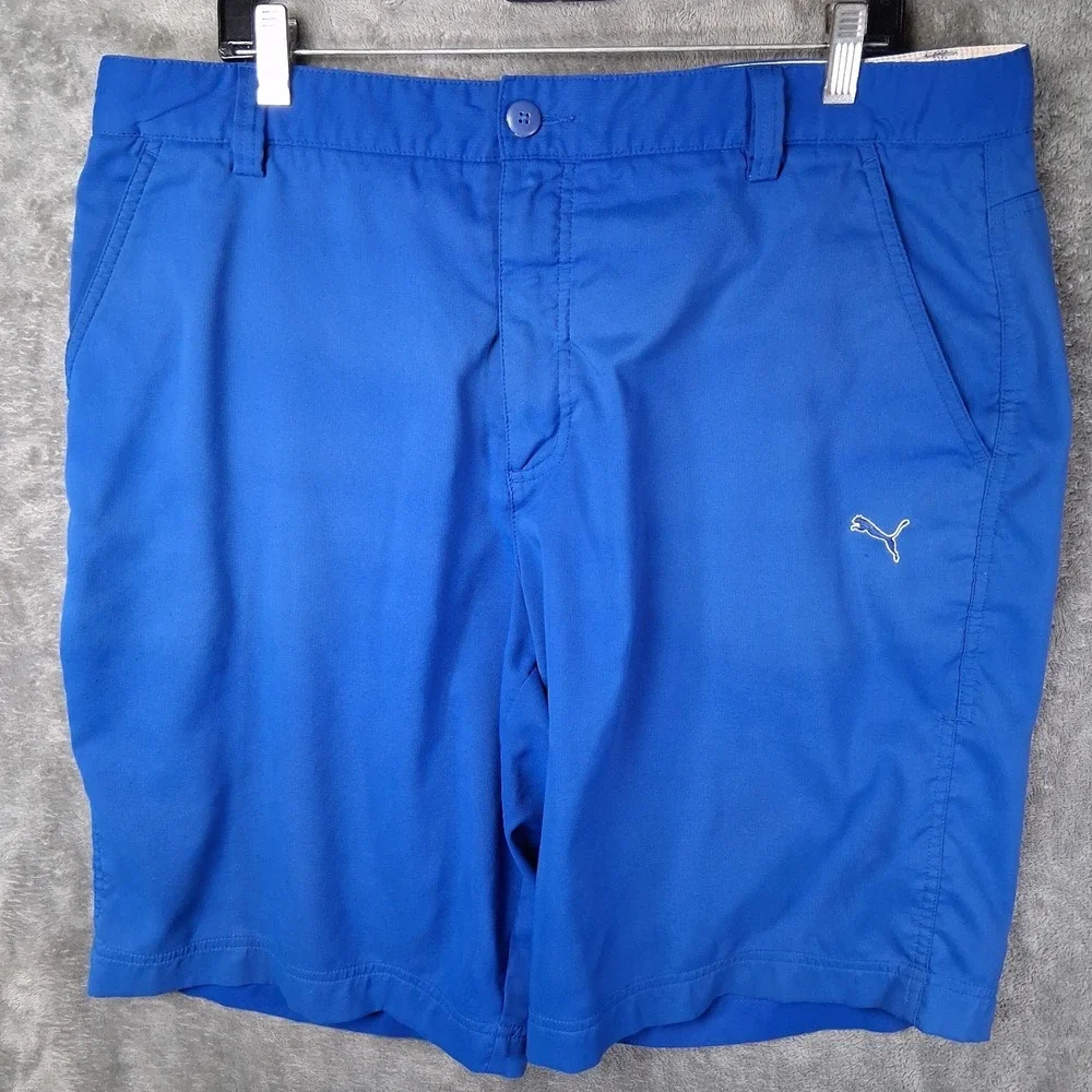 Puma Performance Stretch Golf Shorts Men Size 38 Blue 11